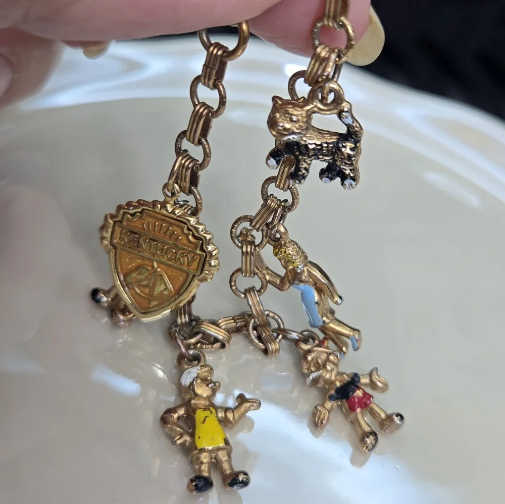 Walt Disney Production Vintage Pinocchio Charm Bracelet